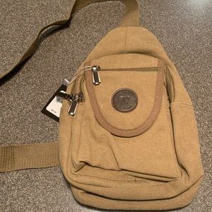 WESTEND Canvas backpack bag multiple zippered pockets and adjustable strap. NWT